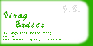 virag badics business card
